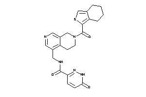 Image of 6-keto-N-[[7-(4,5,6,7-tetrahydroisobenzothiophene-1-carbonyl)-6,8-dihydro-5H-2,7-naphthyridin-4-yl]methyl]-1H-pyridazine-3-carboxamide