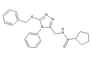Image of N-[[5-(benzylthio)-4-phenyl-1,2,4-triazol-3-yl]methyl]cyclopentanecarboxamide