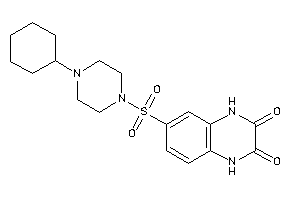 Image of 6-(4-cyclohexylpiperazino)sulfonyl-1,4-dihydroquinoxaline-2,3-quinone