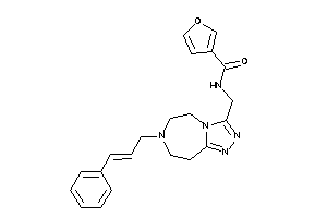 Image of N-[(7-cinnamyl-5,6,8,9-tetrahydro-[1,2,4]triazolo[3,4-g][1,4]diazepin-3-yl)methyl]-3-furamide