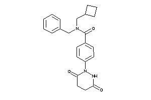 N-benzyl-N-(cyclobutylmethyl)-4-(3,6-diketohexahydropyridazin-1-yl)benzamide