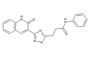 3-[3-(2-keto-1H-quinolin-3-yl)-1,2,4-oxadiazol-5-yl]-N-phenyl-propionamide