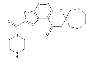 Image of 2-(piperazine-1-carbonyl)spiro[8H-furo[3,2-f]chromene-7,1'-cycloheptane]-9-one