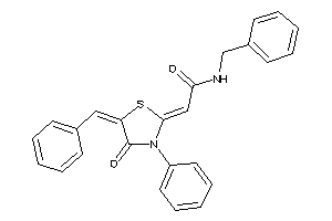 Image of 2-(5-benzal-4-keto-3-phenyl-thiazolidin-2-ylidene)-N-benzyl-acetamide