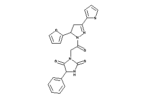 Image of 3-[2-[5-(2-furyl)-3-(2-thienyl)-2-pyrazolin-1-yl]-2-keto-ethyl]-5-phenyl-hydantoin