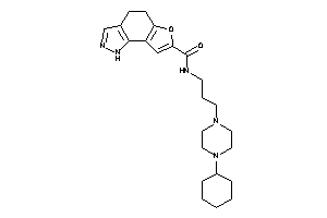Image of N-[3-(4-cyclohexylpiperazino)propyl]-4,5-dihydro-1H-furo[2,3-g]indazole-7-carboxamide