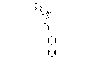 Image of (1,1-diketo-5-phenyl-isothiazol-3-yl)-[3-(4-phenylpiperazino)propyl]amine