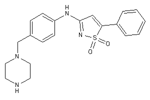 Image of (1,1-diketo-5-phenyl-isothiazol-3-yl)-[4-(piperazinomethyl)phenyl]amine