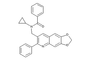 N-cyclopropyl-N-[(6-phenyl-[1,3]dioxolo[4,5-g]quinolin-7-yl)methyl]benzamide
