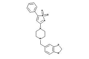 Image of 5-phenyl-3-(4-piperonylpiperazino)isothiazole 1,1-dioxide