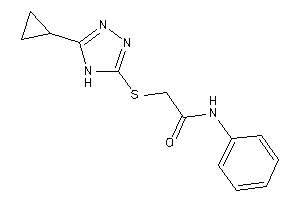 2-[(5-cyclopropyl-4H-1,2,4-triazol-3-yl)thio]-N-phenyl-acetamide