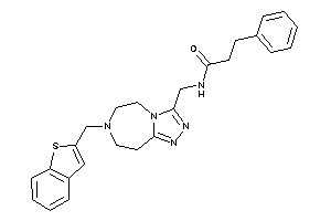 Image of N-[[7-(benzothiophen-2-ylmethyl)-5,6,8,9-tetrahydro-[1,2,4]triazolo[3,4-g][1,4]diazepin-3-yl]methyl]-3-phenyl-propionamide