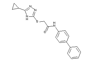 2-[(5-cyclopropyl-4H-1,2,4-triazol-3-yl)thio]-N-(4-phenylphenyl)acetamide