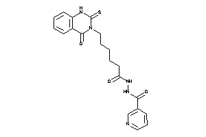 Image of N'-[6-(4-keto-2-thioxo-1H-quinazolin-3-yl)hexanoyl]nicotinohydrazide