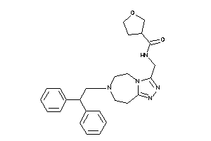 N-[[7-(2,2-diphenylethyl)-5,6,8,9-tetrahydro-[1,2,4]triazolo[3,4-g][1,4]diazepin-3-yl]methyl]tetrahydrofuran-3-carboxamide