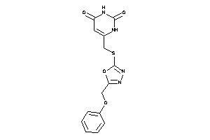 Image of 6-[[[5-(phenoxymethyl)-1,3,4-oxadiazol-2-yl]thio]methyl]uracil
