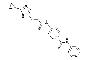 Image of 4-[[2-[(5-cyclopropyl-4H-1,2,4-triazol-3-yl)thio]acetyl]amino]-N-phenyl-benzamide