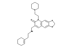 Image of 7-[(2-cyclohexen-1-ylethylamino)methyl]-5-(2-piperidinoethyl)-[1,3]dioxolo[4,5-g]quinolin-6-one