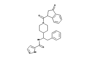 N-[1-[1-(3-ketoindane-1-carbonyl)-4-piperidyl]-2-phenyl-ethyl]-1H-pyrazole-5-carboxamide