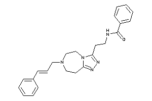 Image of N-[2-(7-cinnamyl-5,6,8,9-tetrahydro-[1,2,4]triazolo[3,4-g][1,4]diazepin-3-yl)ethyl]benzamide