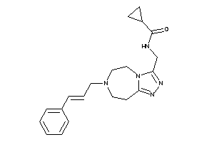 Image of N-[(7-cinnamyl-5,6,8,9-tetrahydro-[1,2,4]triazolo[3,4-g][1,4]diazepin-3-yl)methyl]cyclopropanecarboxamide