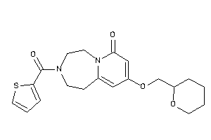 Image of 9-(tetrahydropyran-2-ylmethoxy)-3-(2-thenoyl)-1,2,4,5-tetrahydropyrido[2,1-g][1,4]diazepin-7-one