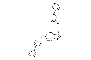 2-phenoxy-N-[2-[7-(4-phenylbenzyl)-5,6,8,9-tetrahydro-[1,2,4]triazolo[3,4-g][1,4]diazepin-3-yl]ethyl]acetamide