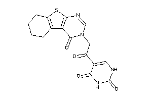 5-[2-(4-keto-5,6,7,8-tetrahydrobenzothiopheno[2,3-d]pyrimidin-3-yl)acetyl]uracil