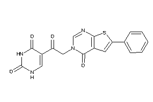 5-[2-(4-keto-6-phenyl-thieno[2,3-d]pyrimidin-3-yl)acetyl]uracil