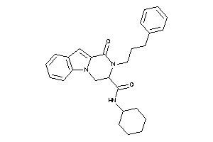 N-cyclohexyl-1-keto-2-(3-phenylpropyl)-3,4-dihydropyrazino[1,2-a]indole-3-carboxamide