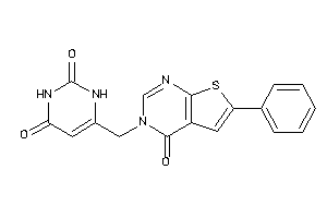 Image of 6-[(4-keto-6-phenyl-thieno[2,3-d]pyrimidin-3-yl)methyl]uracil