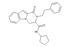 N-cyclopentyl-1-keto-2-phenethyl-3,4-dihydropyrazino[1,2-a]indole-3-carboxamide