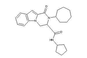2-cycloheptyl-N-cyclopentyl-1-keto-3,4-dihydropyrazino[1,2-a]indole-3-carboxamide