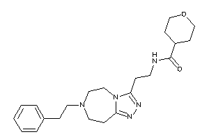 Image of N-[2-(7-phenethyl-5,6,8,9-tetrahydro-[1,2,4]triazolo[3,4-g][1,4]diazepin-3-yl)ethyl]tetrahydropyran-4-carboxamide