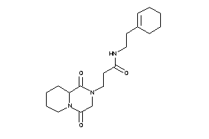 N-(2-cyclohexen-1-ylethyl)-3-(1,4-diketo-3,6,7,8,9,9a-hexahydropyrido[1,2-a]pyrazin-2-yl)propionamide