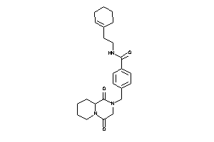 N-(2-cyclohexen-1-ylethyl)-4-[(1,4-diketo-3,6,7,8,9,9a-hexahydropyrido[1,2-a]pyrazin-2-yl)methyl]benzamide