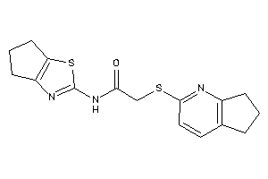 Image of N-(5,6-dihydro-4H-cyclopenta[d]thiazol-2-yl)-2-(1-pyrindan-2-ylthio)acetamide