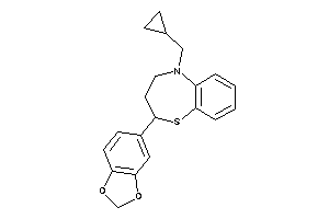 2-(1,3-benzodioxol-5-yl)-5-(cyclopropylmethyl)-3,4-dihydro-2H-1,5-benzothiazepine