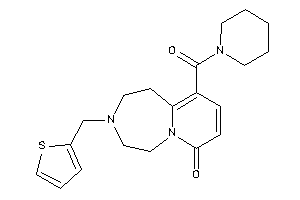 Image of 10-(piperidine-1-carbonyl)-3-(2-thenyl)-1,2,4,5-tetrahydropyrido[2,1-g][1,4]diazepin-7-one