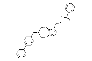 Image of N-[2-[7-(4-phenylbenzyl)-5,6,8,9-tetrahydro-[1,2,4]triazolo[3,4-g][1,4]diazepin-3-yl]ethyl]benzamide