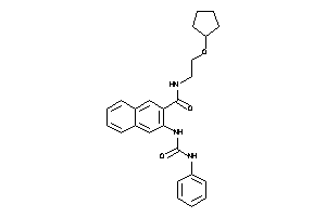 Image of N-[2-(cyclopentoxy)ethyl]-3-(phenylcarbamoylamino)-2-naphthamide
