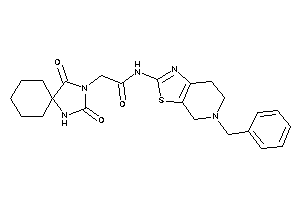 N-(5-benzyl-6,7-dihydro-4H-thiazolo[5,4-c]pyridin-2-yl)-2-(2,4-diketo-1,3-diazaspiro[4.5]decan-3-yl)acetamide