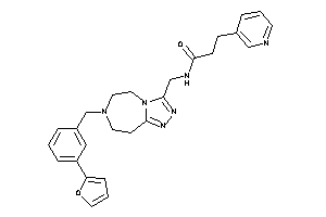N-[[7-[3-(2-furyl)benzyl]-5,6,8,9-tetrahydro-[1,2,4]triazolo[3,4-g][1,4]diazepin-3-yl]methyl]-3-(3-pyridyl)propionamide