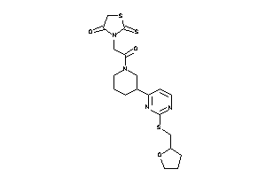 Image of 3-[2-keto-2-[3-[2-(tetrahydrofurfurylthio)pyrimidin-4-yl]piperidino]ethyl]-2-thioxo-thiazolidin-4-one