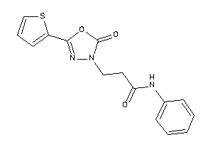 Image of 3-[2-keto-5-(2-thienyl)-1,3,4-oxadiazol-3-yl]-N-phenyl-propionamide