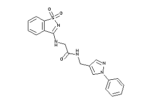 Image of 2-[(1,1-diketo-1,2-benzothiazol-3-yl)amino]-N-[(1-phenylpyrazol-4-yl)methyl]acetamide