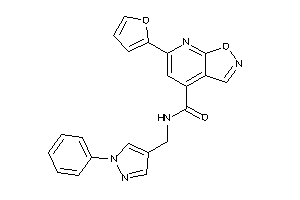 Image of 6-(2-furyl)-N-[(1-phenylpyrazol-4-yl)methyl]isoxazolo[5,4-b]pyridine-4-carboxamide