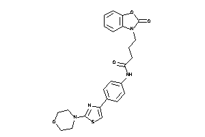 4-(2-keto-1,3-benzoxazol-3-yl)-N-[4-(2-morpholinothiazol-4-yl)phenyl]butyramide