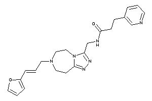 N-[[7-[3-(2-furyl)allyl]-5,6,8,9-tetrahydro-[1,2,4]triazolo[3,4-g][1,4]diazepin-3-yl]methyl]-3-(3-pyridyl)propionamide