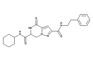 Image of N'-cyclohexyl-4-keto-N-phenethyl-6,7-dihydro-5H-pyrazolo[1,5-a]pyrazine-2,6-dicarboxamide